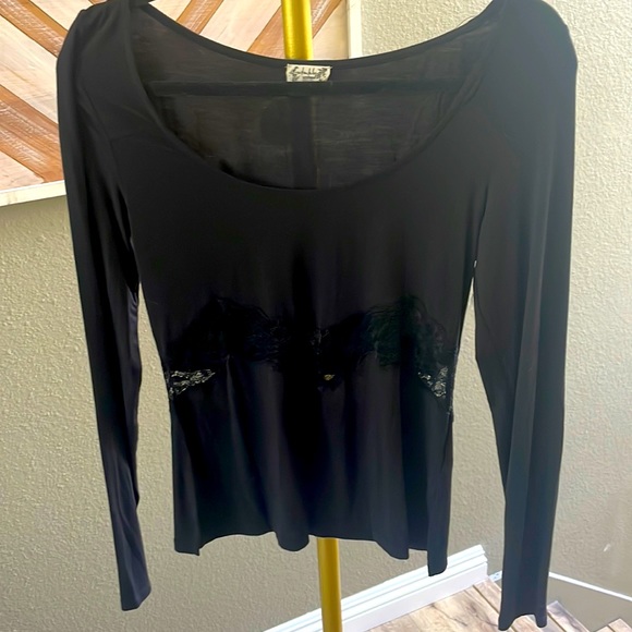 Free people intimately black & lace top - Picture 2 of 7